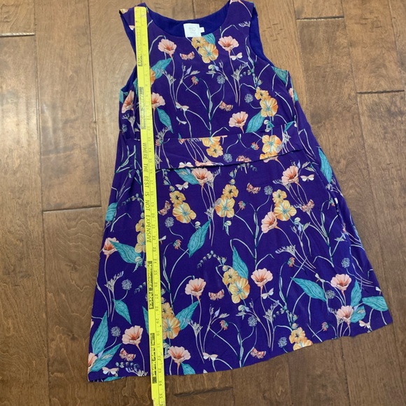 Anthropologie dress Floral Blue Silk  Print HD in Paris Hidden Isle - Picture 8 of 10